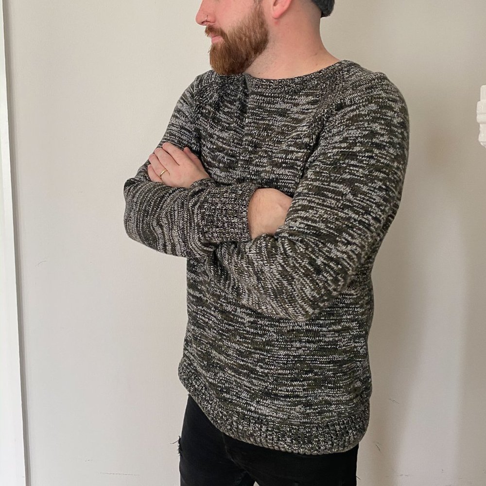 H&M Green Salt and Pepper Sweater